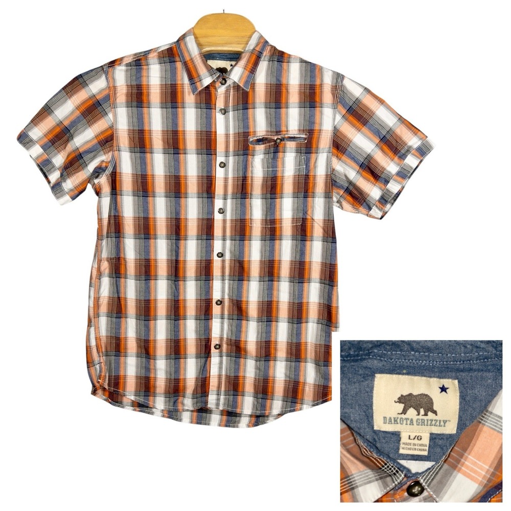 Dakota Grizzly Plaid Button Up Shirt Mens Large‎